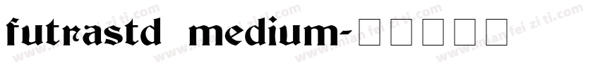 futrastd medium字体转换